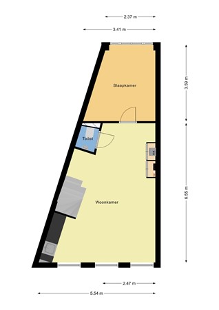 Floorplan - Nieuwe Binnenweg 452A, 3023 EZ Rotterdam